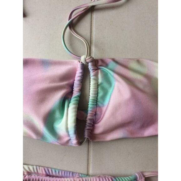 Cupshe x Stassie Swim String Bikini Set Abstract Abalone Swimsuit - Picture 2 of 11